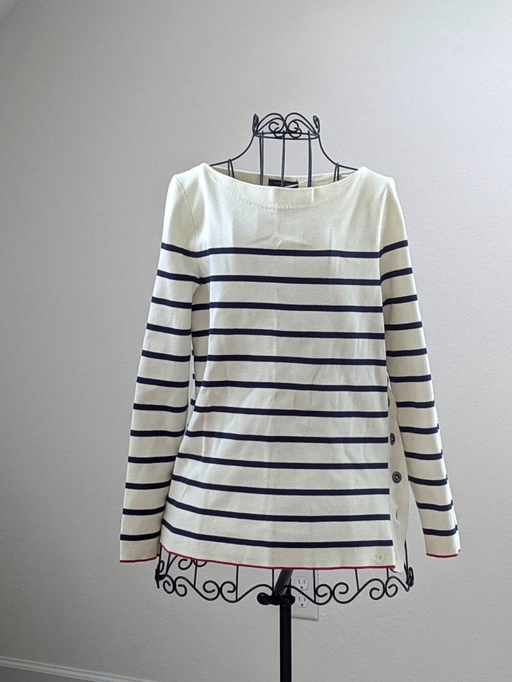 Tommy Hilfiger Breton Stripe Boat Neck Sweater M